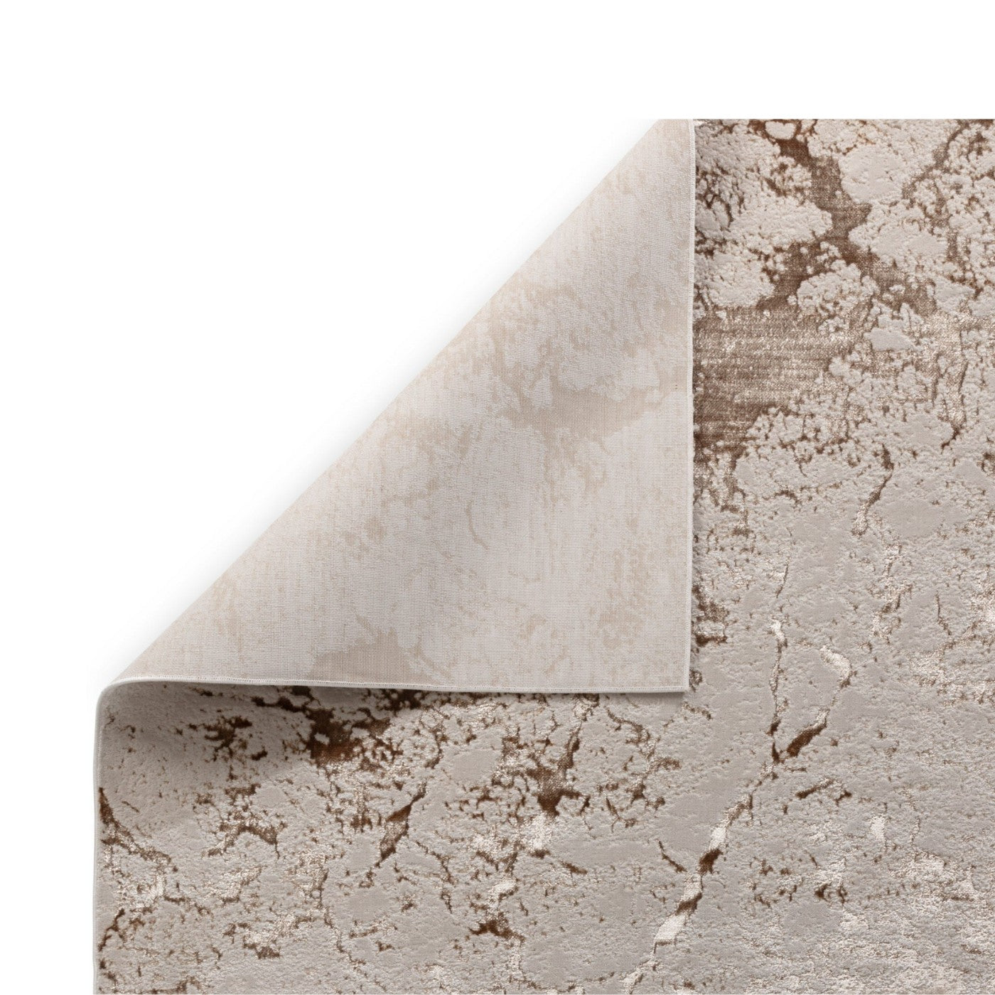 Aurora Strata Metallic Rose Gold Rug - Abstract & Geometric - UK Online Furniture