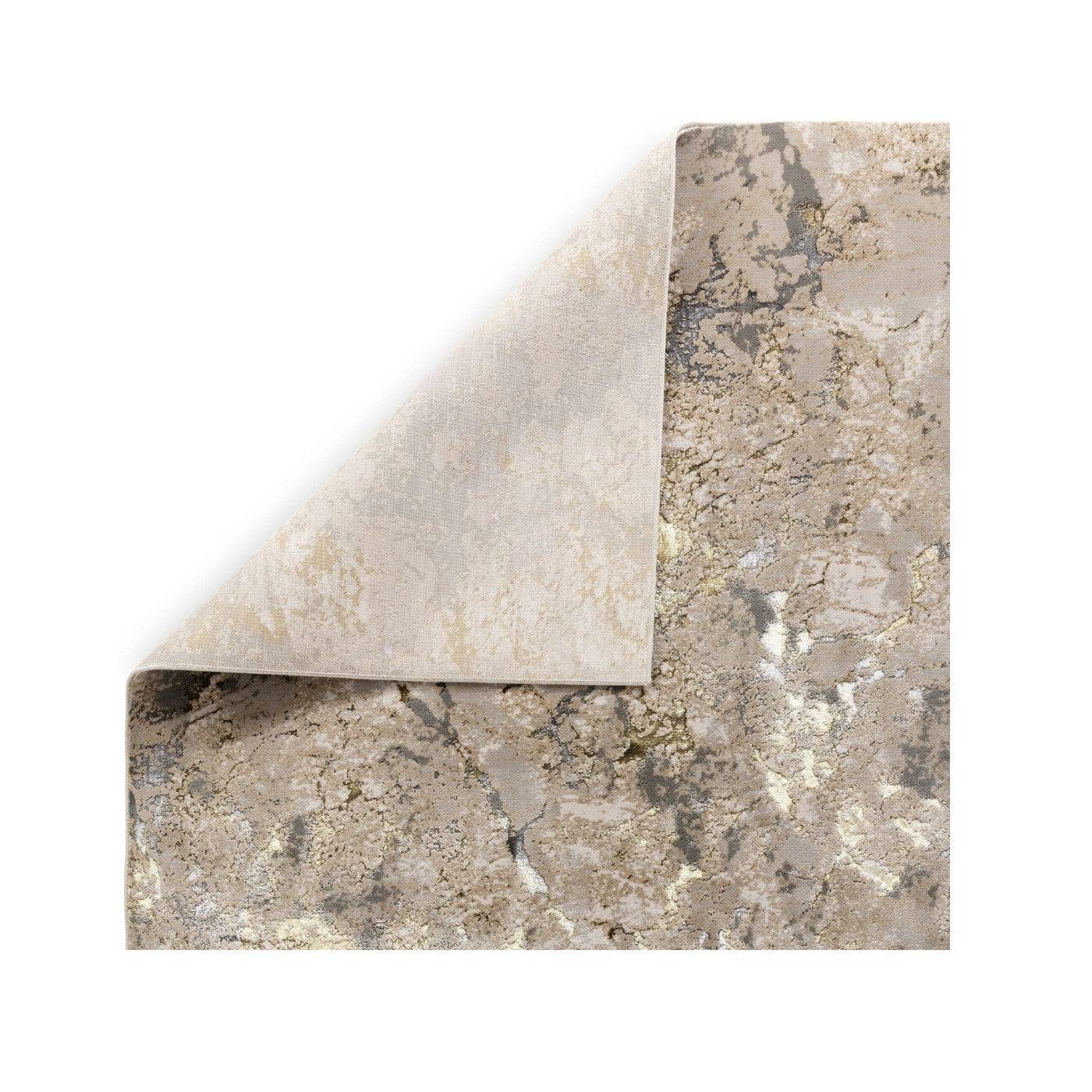 Aurora Galaxy Metallic Gold Rug - Abstract & Geometric - UK Online Furniture