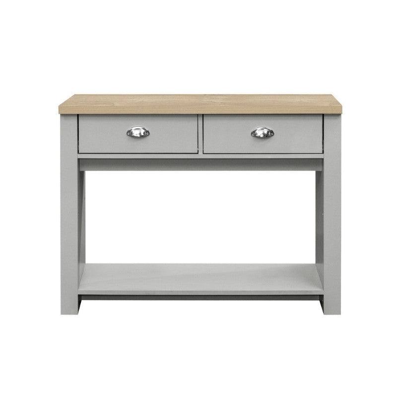 Highgate 2 Drawer Console Table - Navy, Cream, Grey - UK Online Furniture