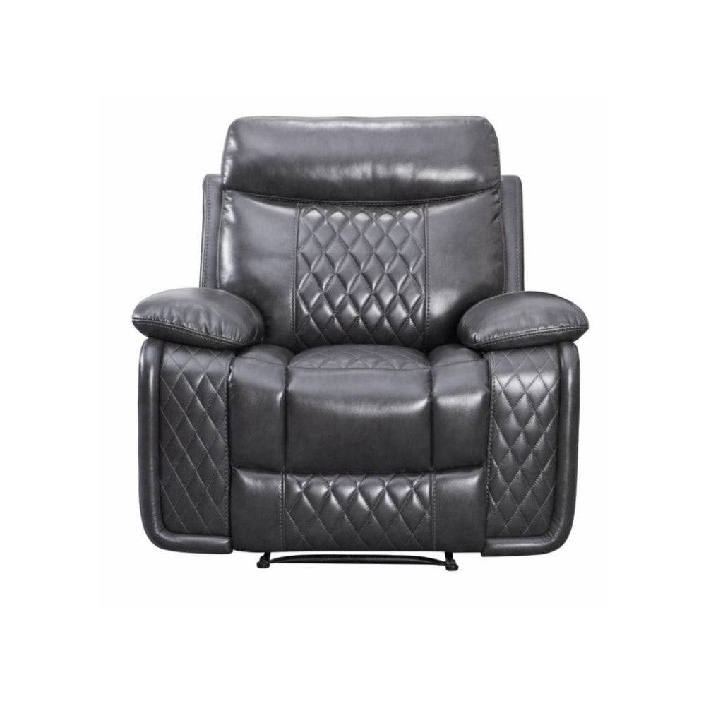 Atlanta Leather Recliner Corner Sofa, Grey or Brown - UK Online Furniture