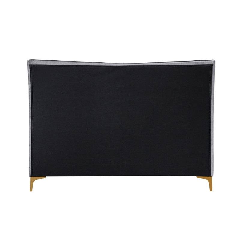 Clover Grey Velvet Fabric Bed - Queen, Double, King - UK Online Furniture