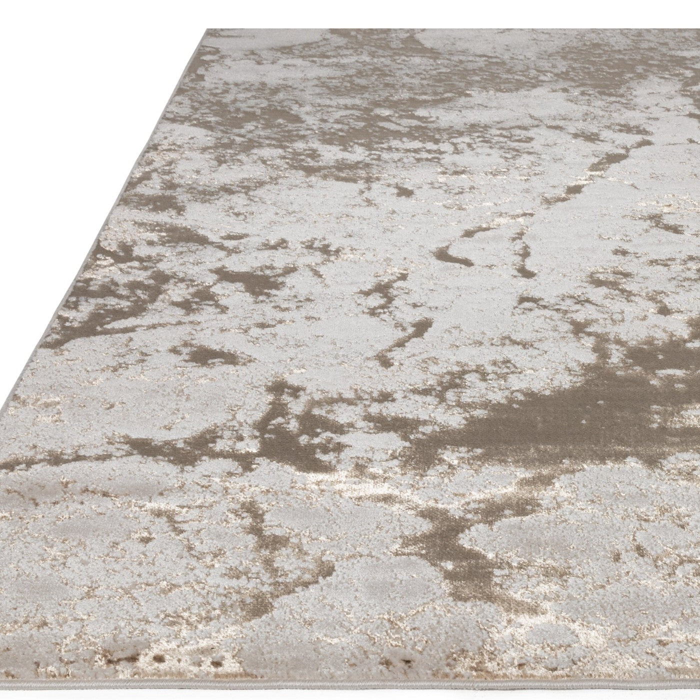 Aurora Strata Metallic Rose Gold Rug - Abstract & Geometric - UK Online Furniture