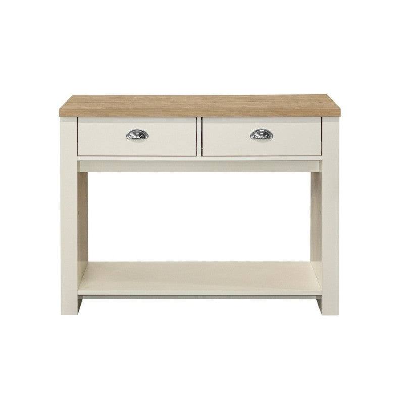 Highgate 2 Drawer Console Table - Navy, Cream, Grey - UK Online Furniture