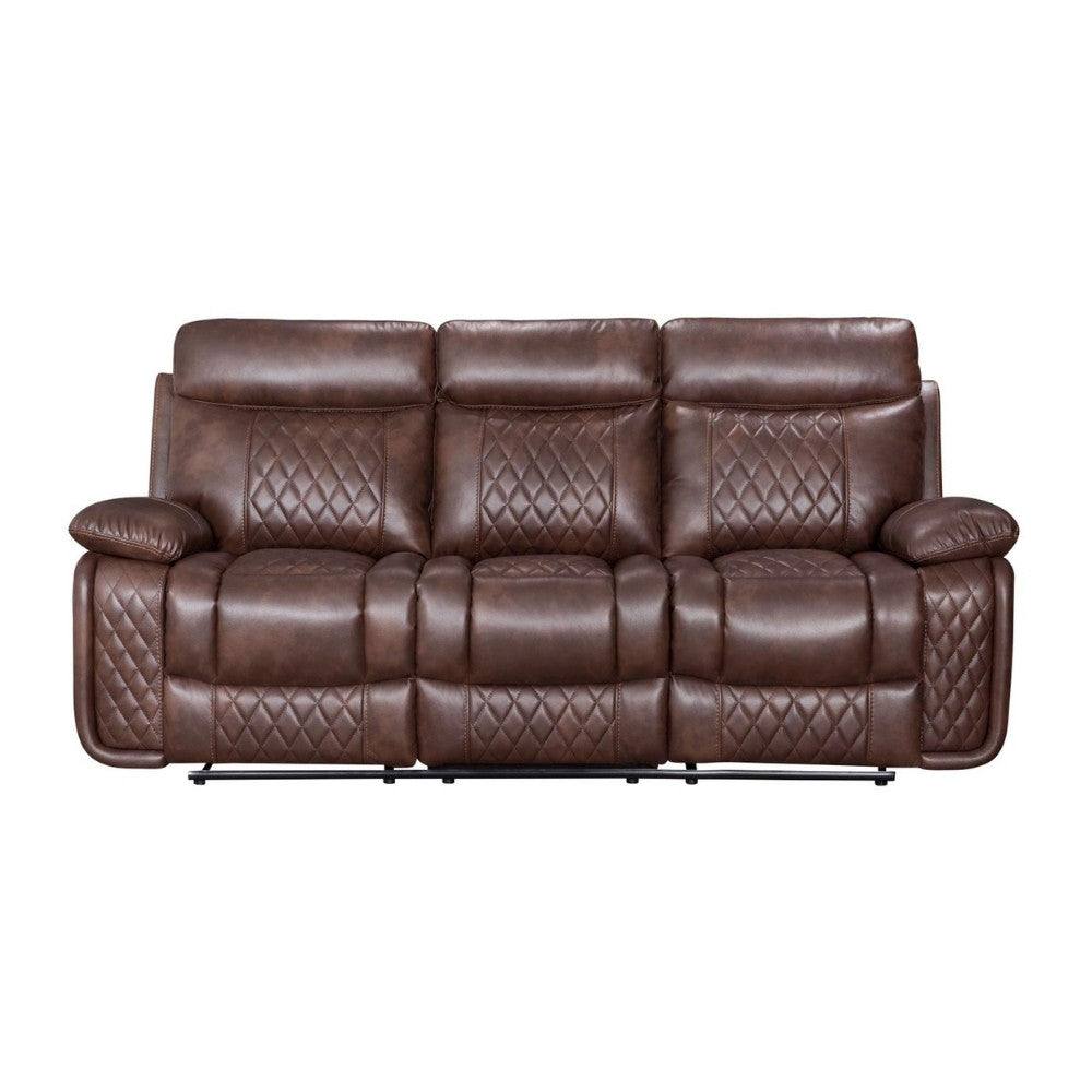 Atlanta Leather Recliner Corner Sofa, Grey or Brown - UK Online Furniture