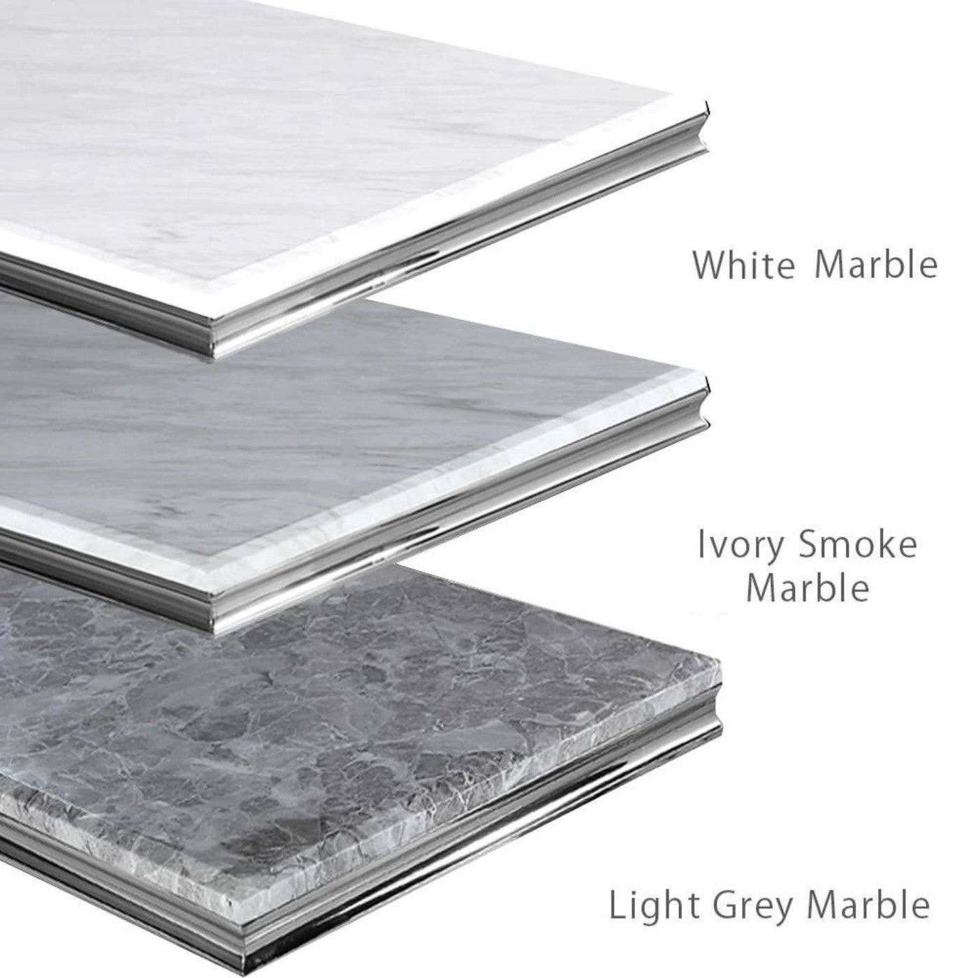 Arriana Dining Table - White, Grey, or Black Marble Effect or Glass - UK Online Furniture