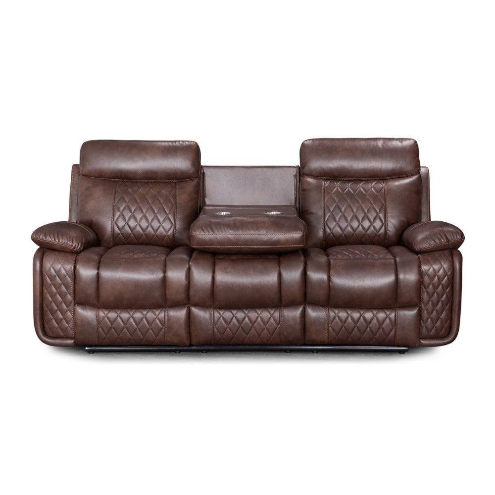 Atlanta Leather Recliner Corner Sofa, Grey or Brown - UK Online Furniture