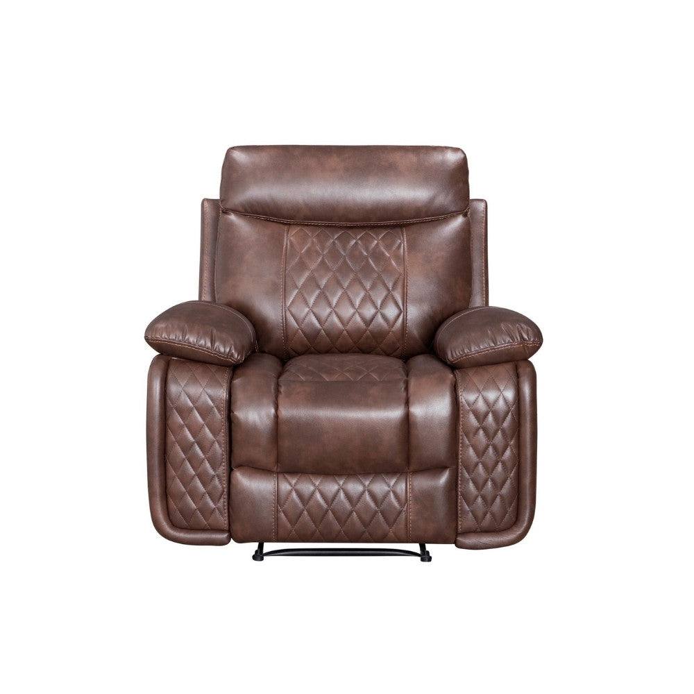 Atlanta Leather Recliner Corner Sofa, Grey or Brown - UK Online Furniture