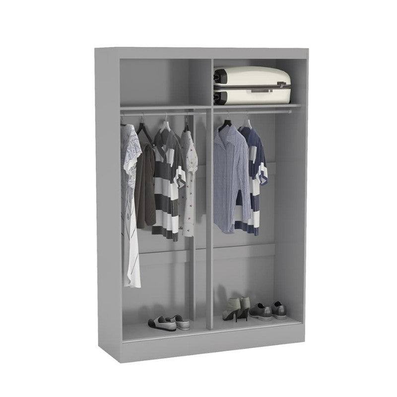 Lynx 2 Door Sliding Mirrored Wardrobe in Grey - UK Online Furniture