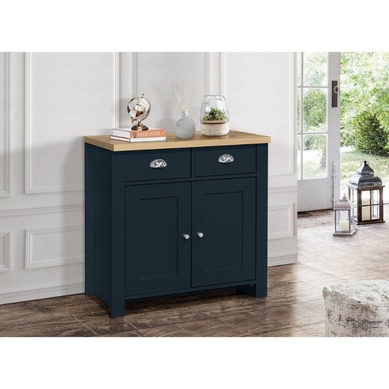 Highgate 2 Door 2 Drawer Sideboard - Cream, Navy, Grey - UK Online Furniture
