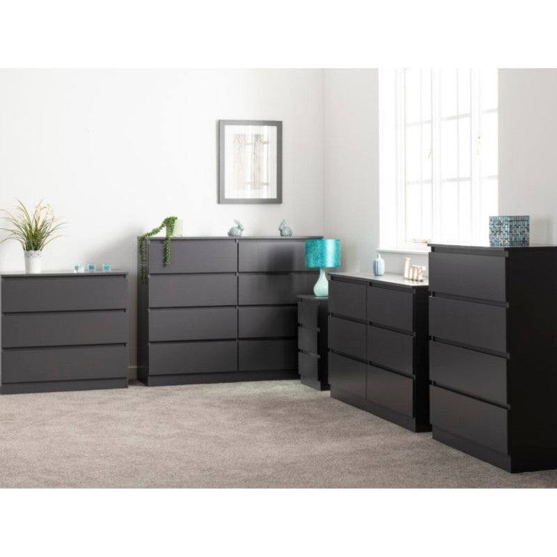 Malvern 8 Drawer Chest (White, Black, Brown, Grey) - UK Online Furniture
