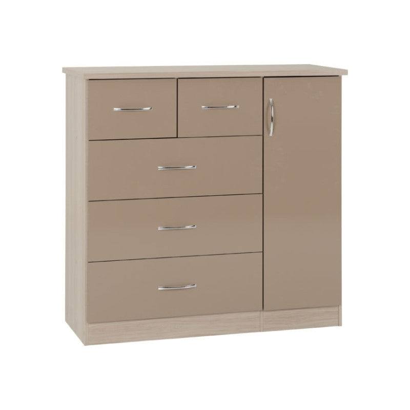 Nevada 5 Drawer Low Wardrobe - UK Online Furniture