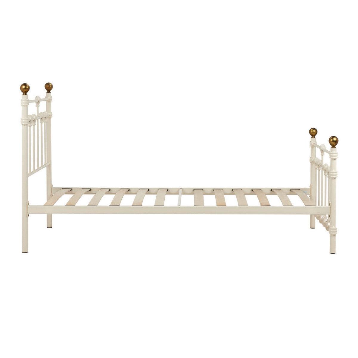 Atlas Cream Metal Bed - Single, Queen, Double - UK Online Furniture