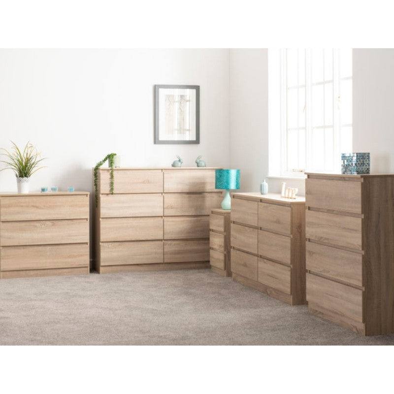 Malvern 8 Drawer Chest (White, Black, Brown, Grey) - UK Online Furniture