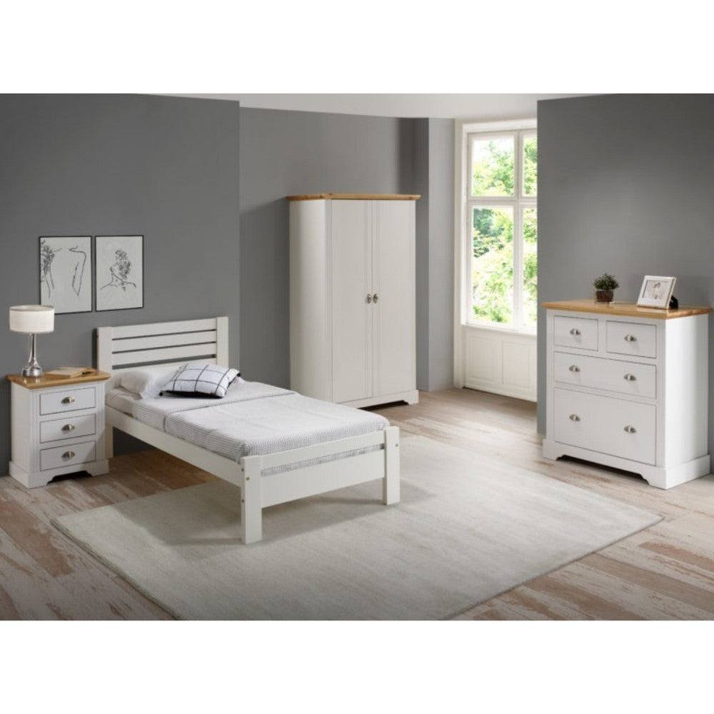 Toledo 2 Door Wardrobe in White or Black - UK Online Furniture