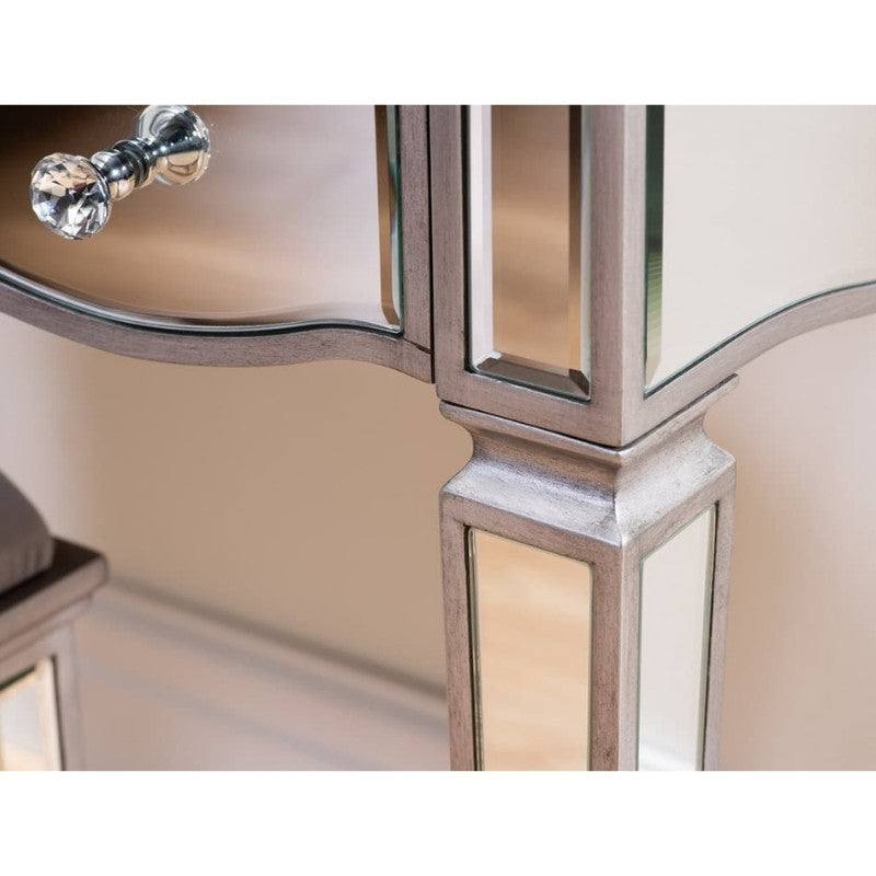 Elysee 5 Drawer Mirrored Dressing Table - UK Online Furniture