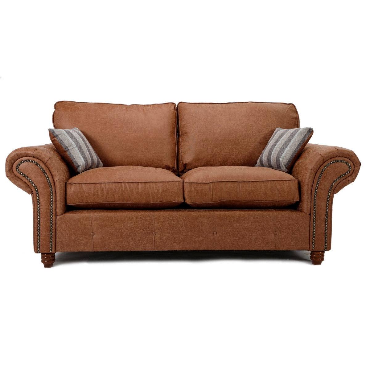 Oakland Leather 3+2 Sofa Set (Tan) - UK Online Furniture