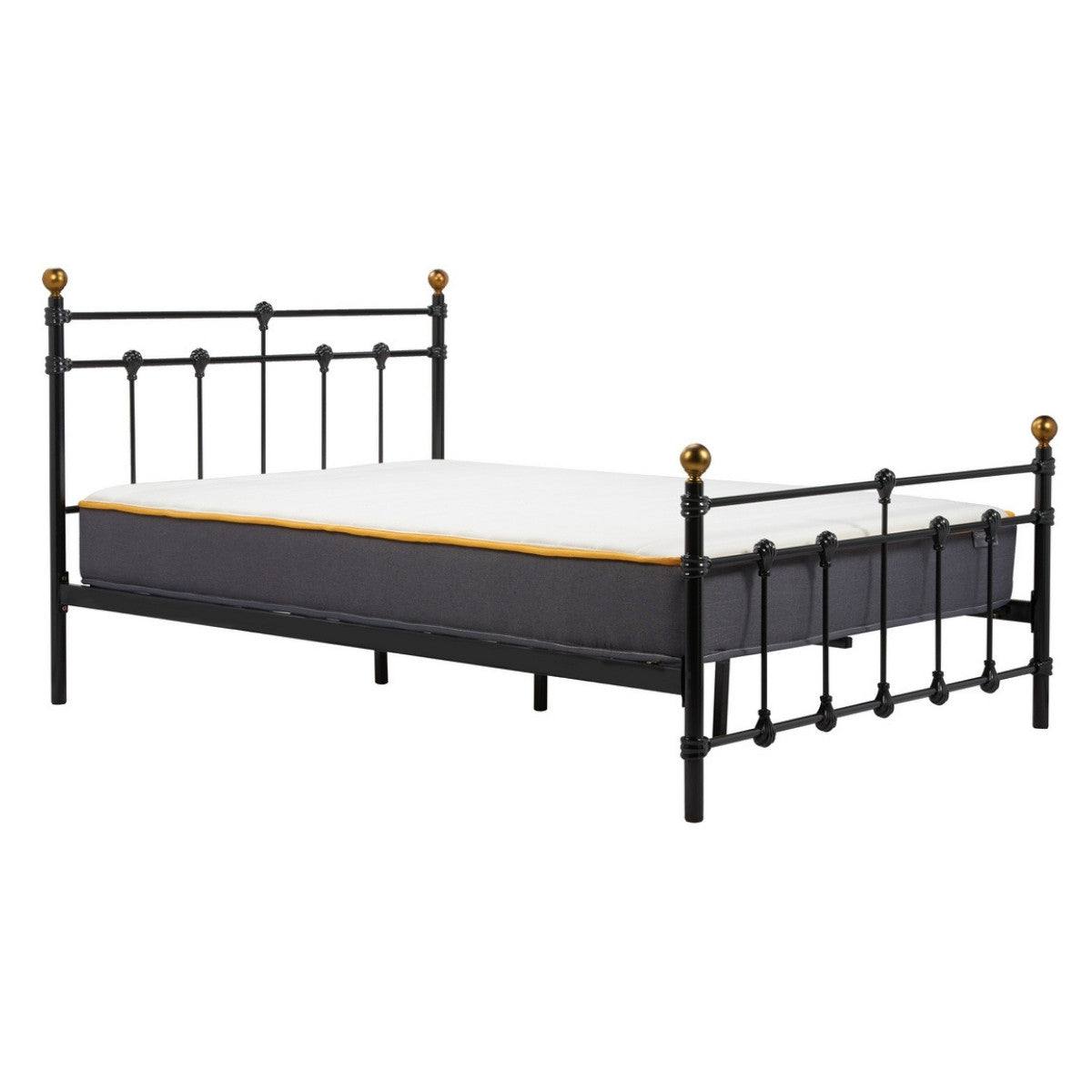 Atlas Black Metal Bed - Single, Queen, Double - UK Online Furniture