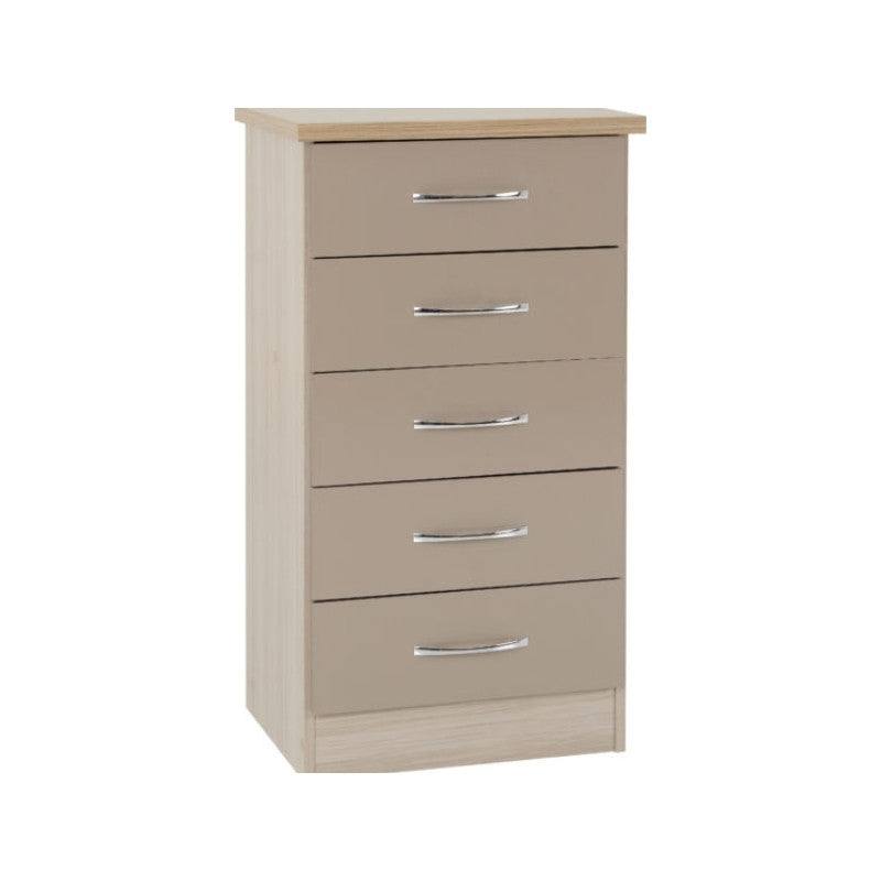 Nevada 5 Drawer Narrow Chest - UK Online Furniture