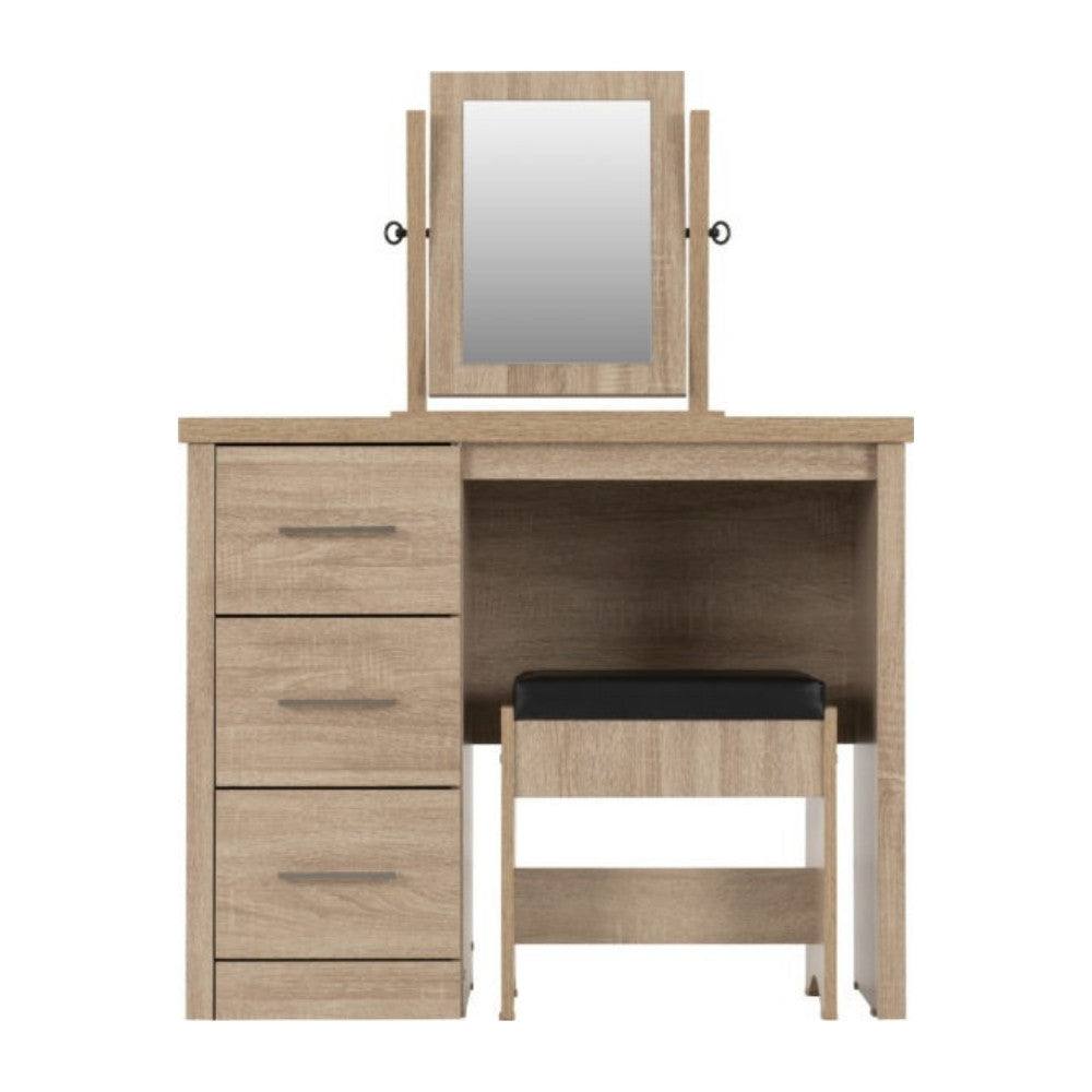 Lisbon 3 Piece Dressing Table Set with Mirror - UK Online Furniture
