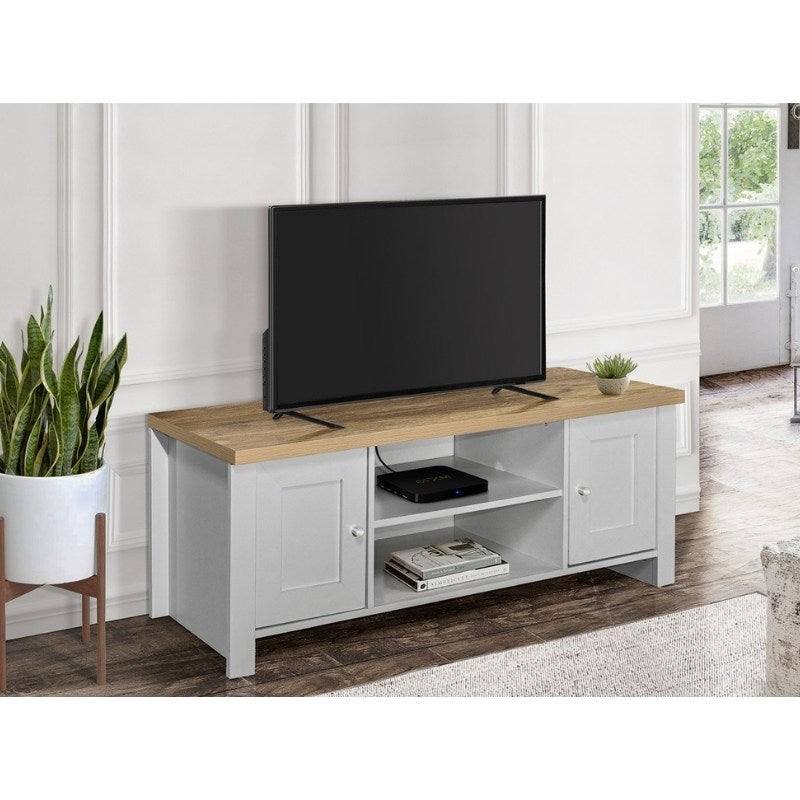 Highgate Large TV Stand - Navy, Cream, Grey - UK Online Furniture