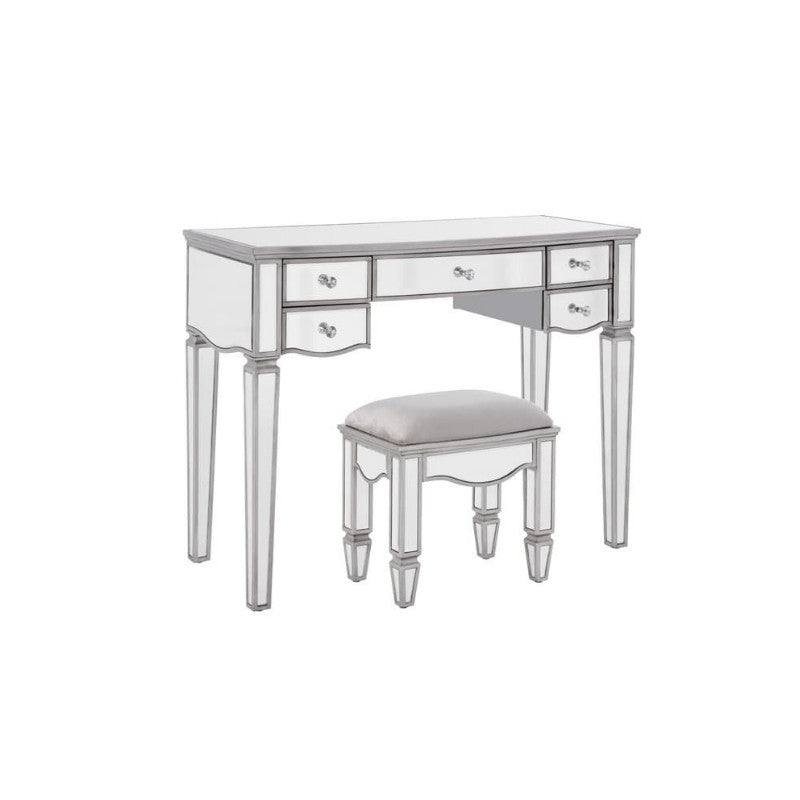 Elysee 5 Drawer Mirrored Dressing Table - UK Online Furniture