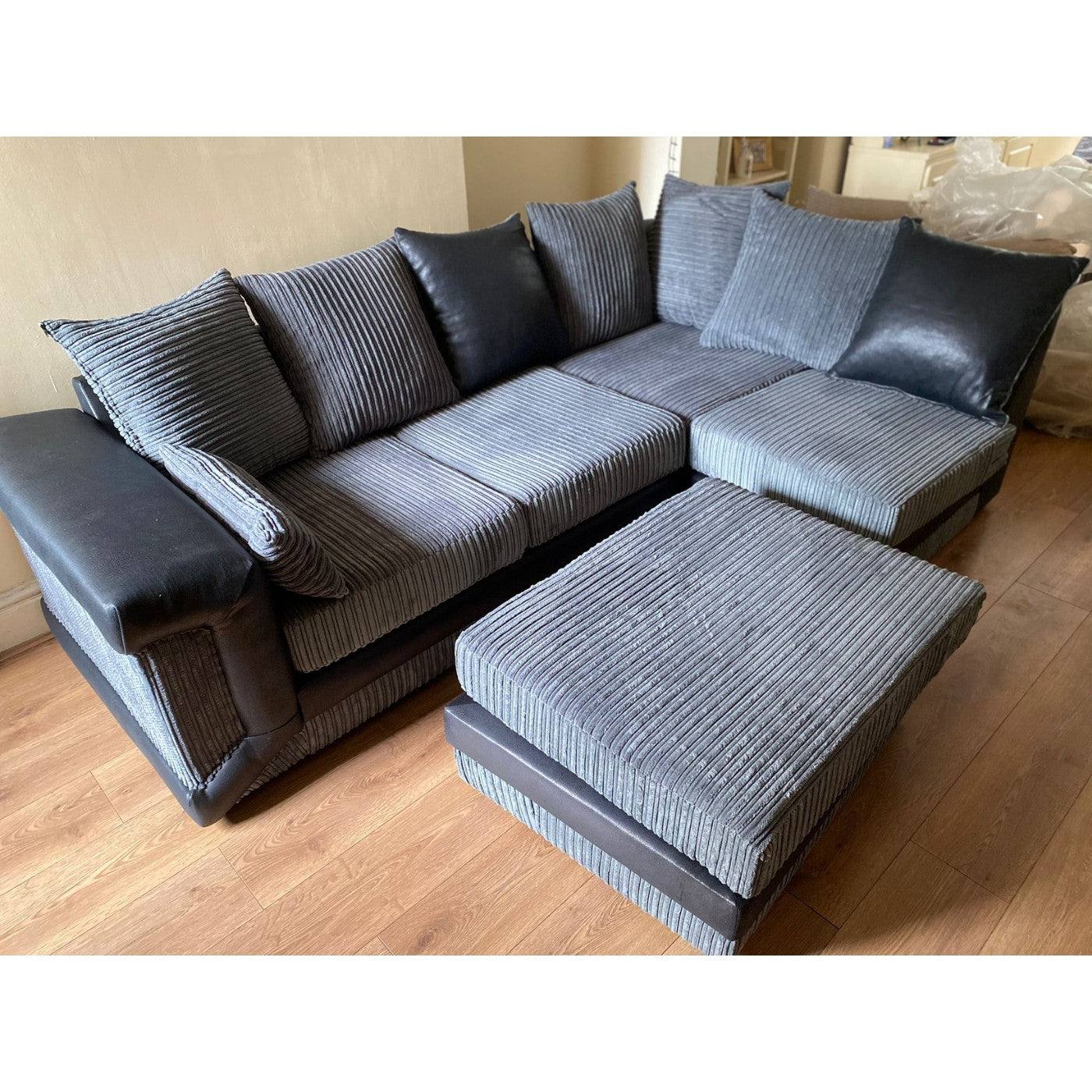 Dino Corner Sofa in Grey or Brown - UK Online Furniture