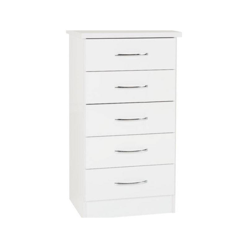 Nevada 5 Drawer Narrow Chest - UK Online Furniture