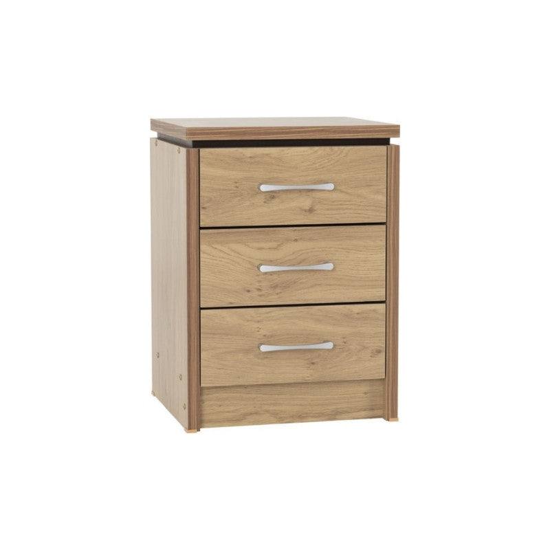 Charles 3 Drawer Bedside Chest - UK Online Furniture