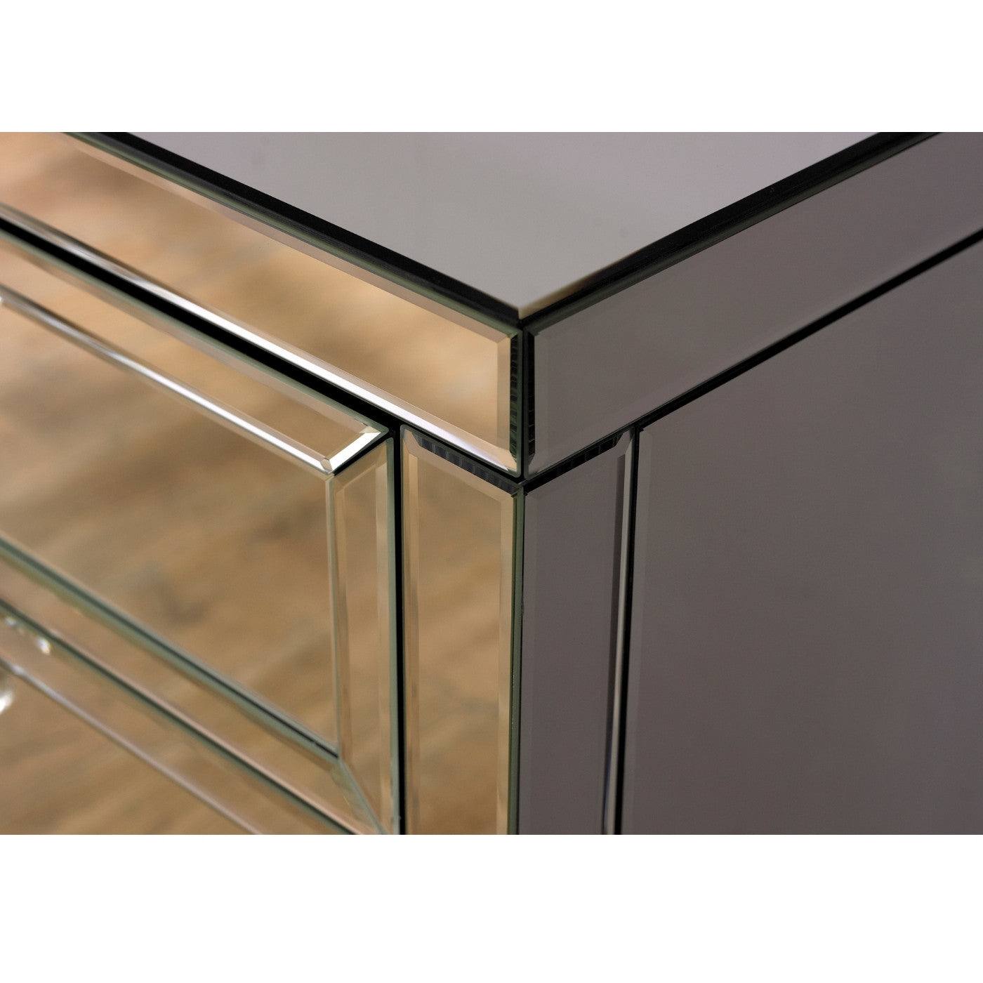 Valencia Mirrored Glass 3+2 Drawer Chest - UK Online Furniture