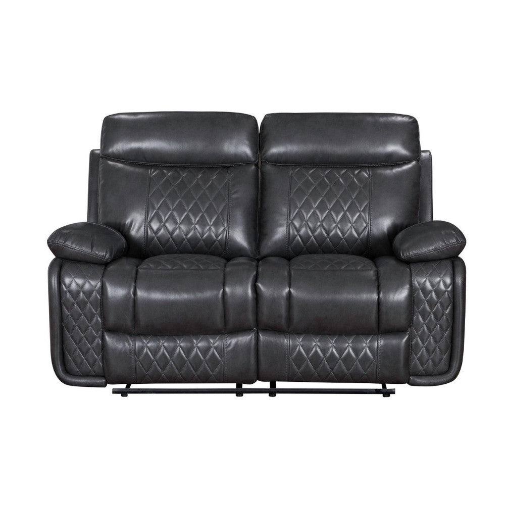 Atlanta Leather Recliner Corner Sofa, Grey or Brown - UK Online Furniture