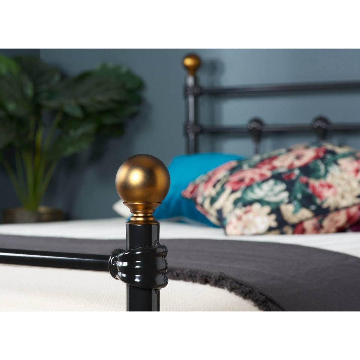 Atlas Black Metal Bed - Single, Queen, Double - UK Online Furniture