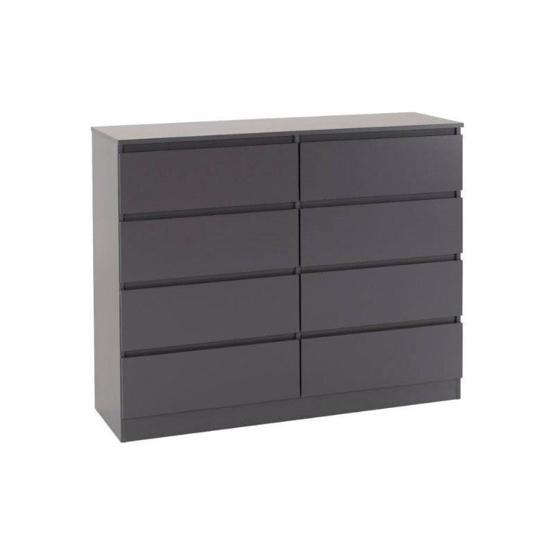 Malvern 8 Drawer Chest (White, Black, Brown, Grey) - UK Online Furniture