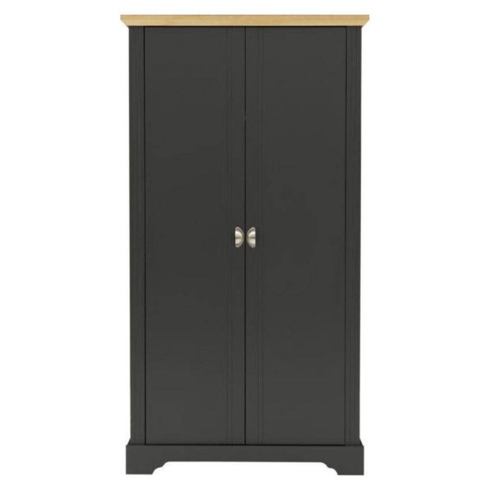 Toledo 2 Door Wardrobe in White or Black - UK Online Furniture