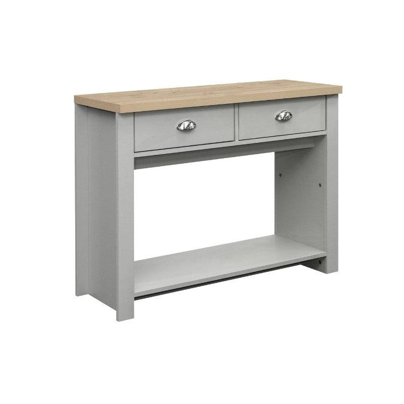 Highgate 2 Drawer Console Table - Navy, Cream, Grey - UK Online Furniture