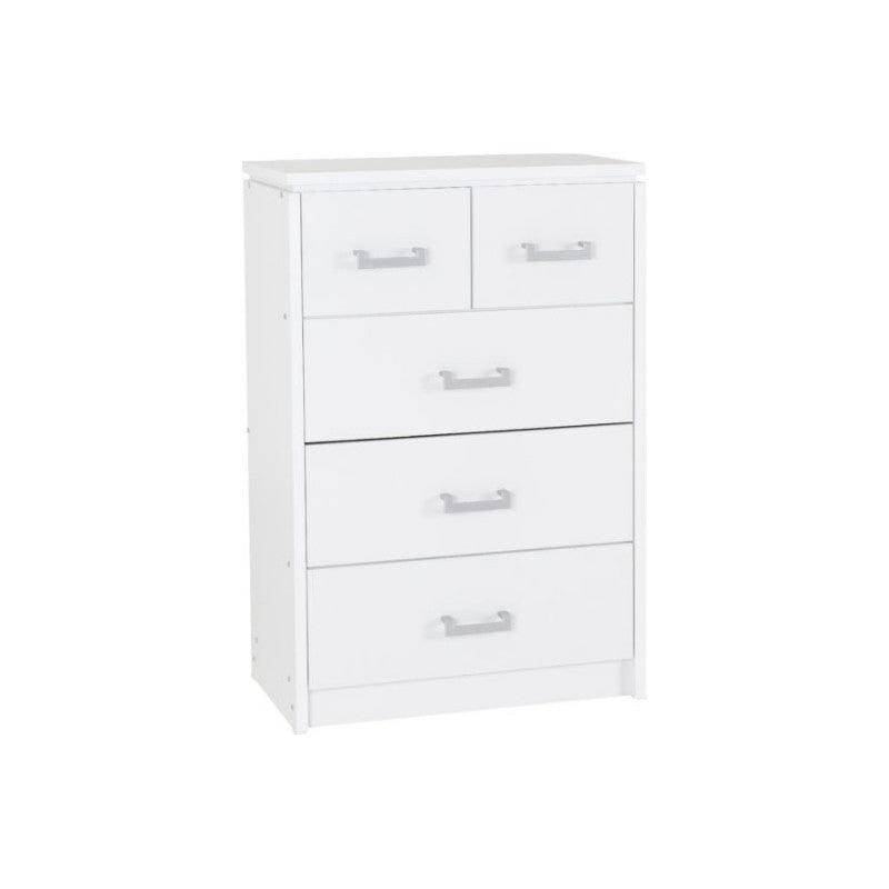 Charles 3+2 Drawer Chest (Brown, White) - UK Online Furniture