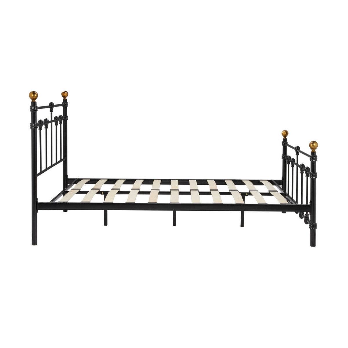 Atlas Black Metal Bed - Single, Queen, Double - UK Online Furniture
