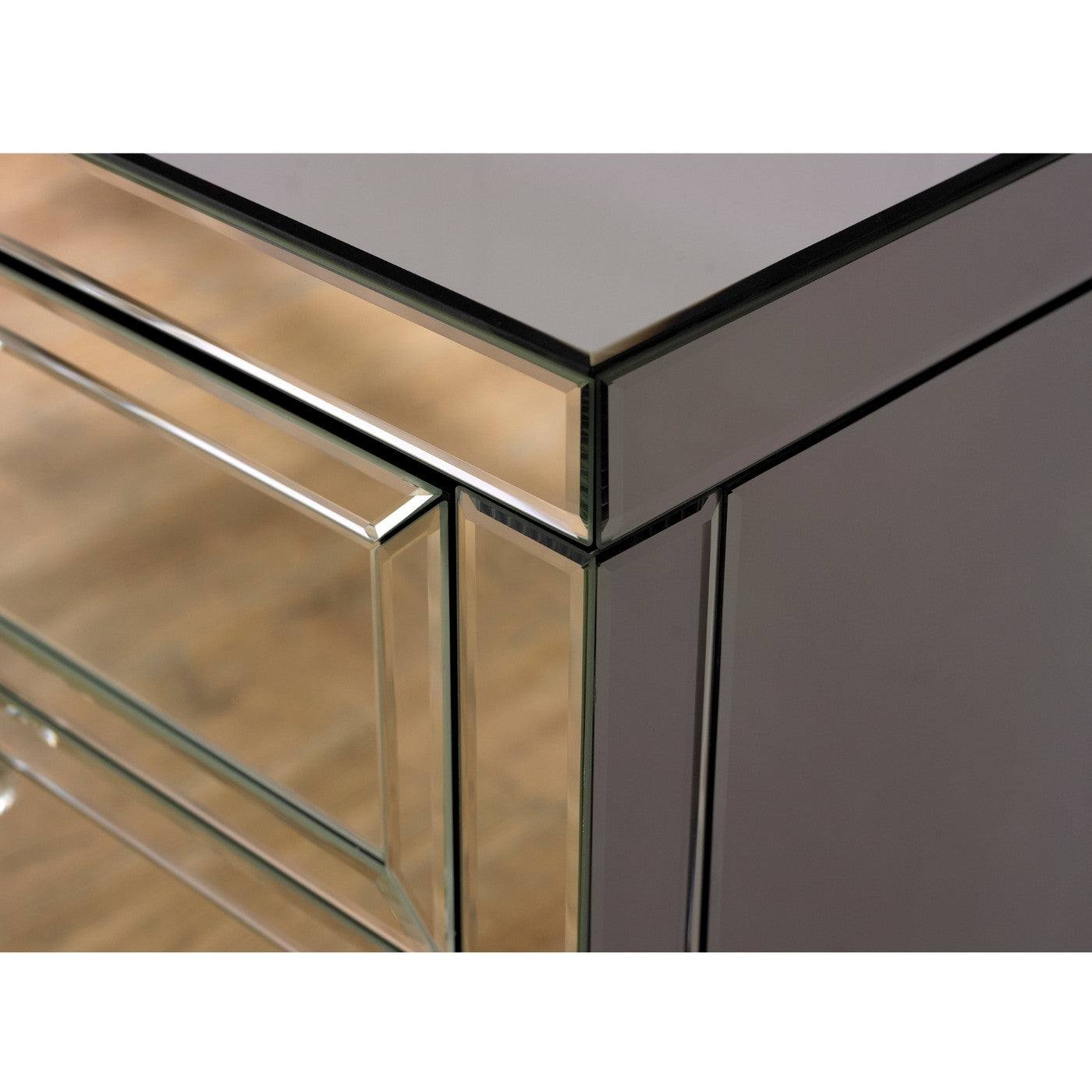 Valencia 2 Drawer Mirrored Glass Dressing Table - UK Online Furniture