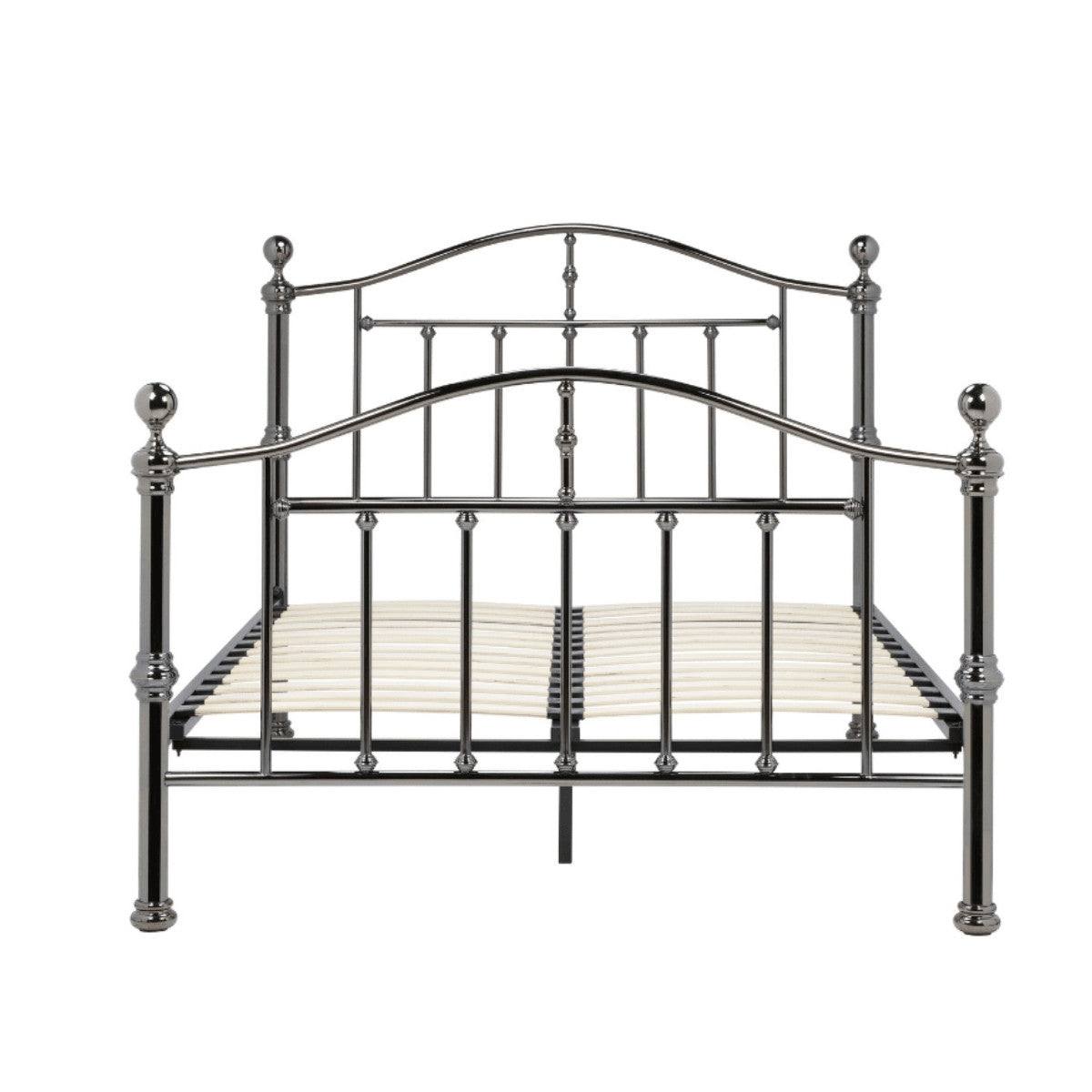 Victoria Black Metal Bed - Double or King Size - UK Online Furniture