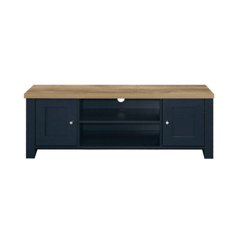 Highgate Large TV Stand - Navy, Cream, Grey - UK Online Furniture