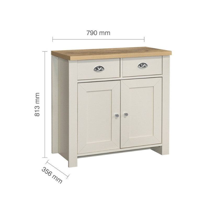 Highgate 2 Door 2 Drawer Sideboard - Cream, Navy, Grey - UK Online Furniture