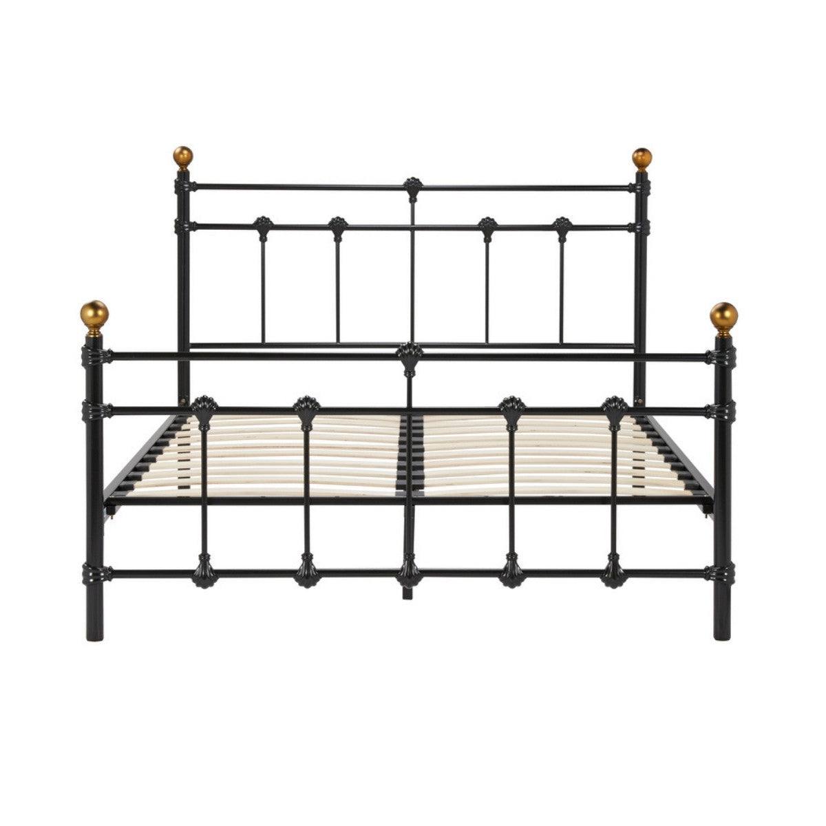 Atlas Black Metal Bed - Single, Queen, Double - UK Online Furniture