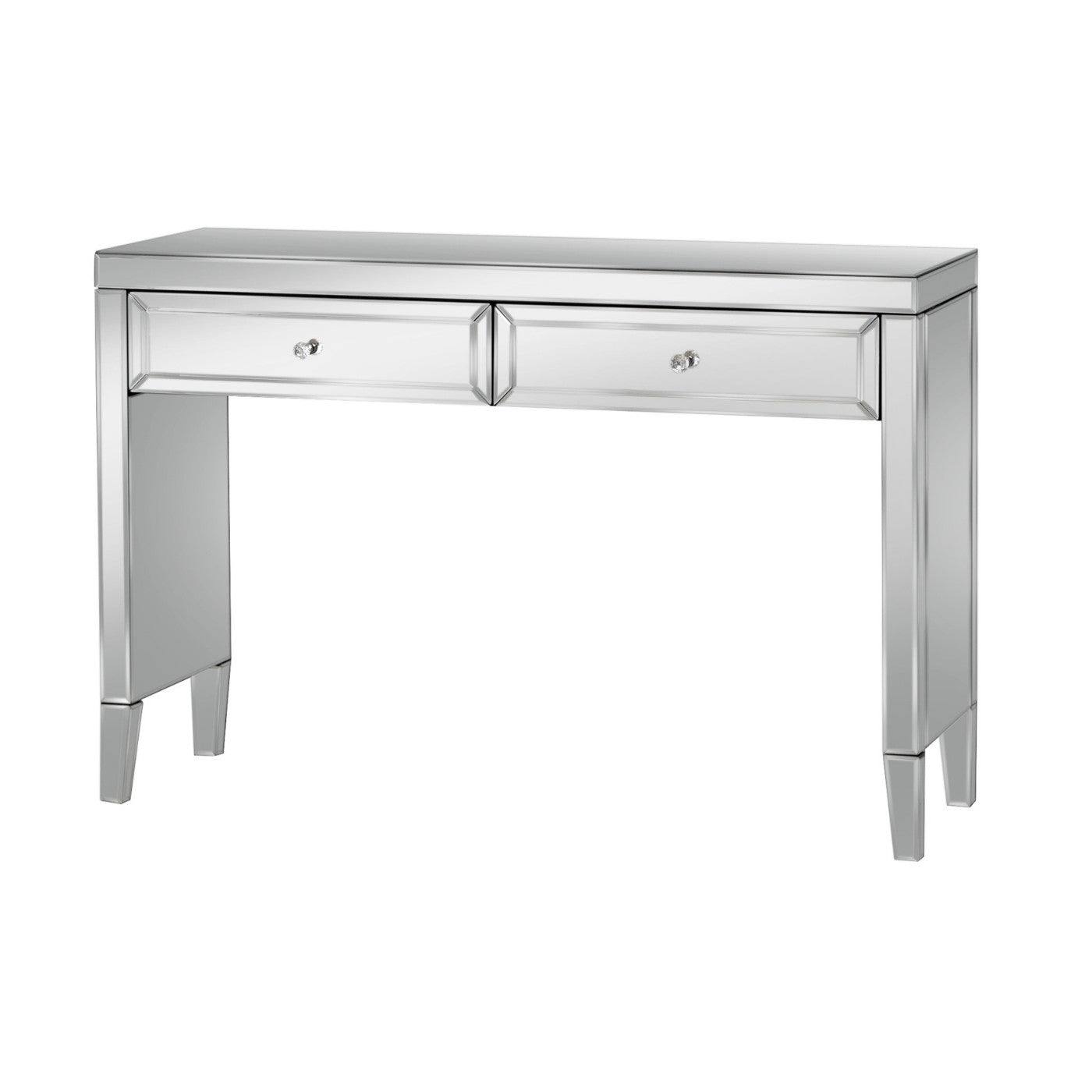 Valencia 2 Drawer Mirrored Glass Dressing Table - UK Online Furniture