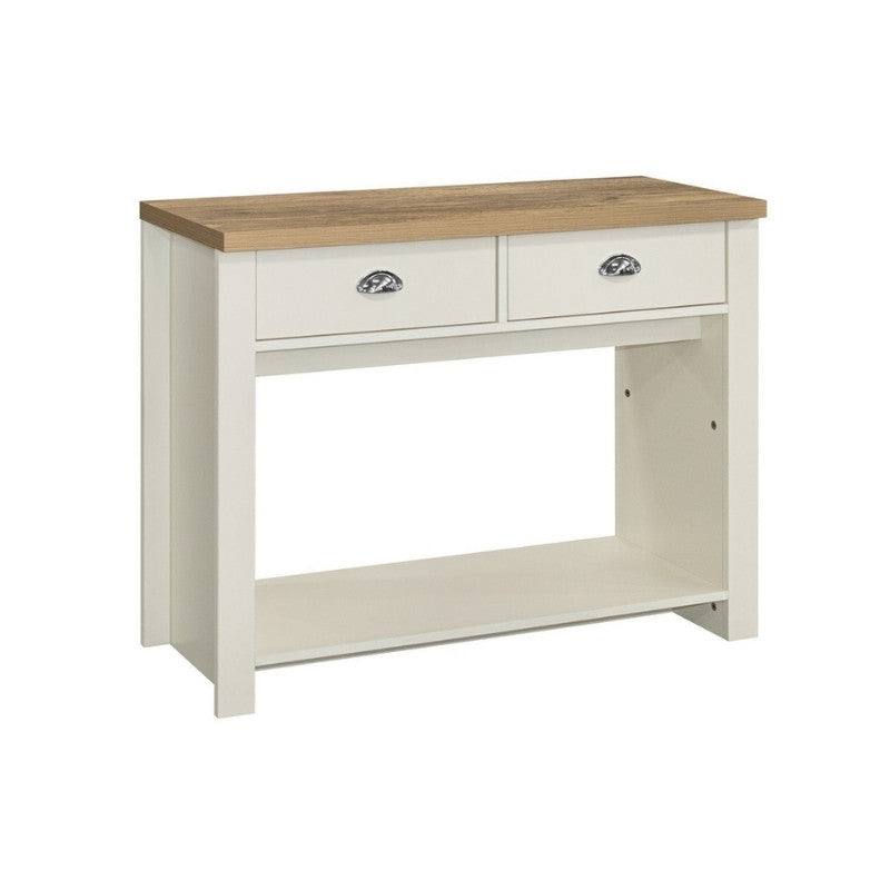 Highgate 2 Drawer Console Table - Navy, Cream, Grey - UK Online Furniture