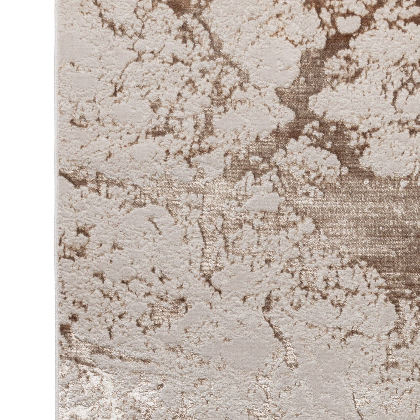 Aurora Strata Metallic Rose Gold Rug - Abstract & Geometric - UK Online Furniture