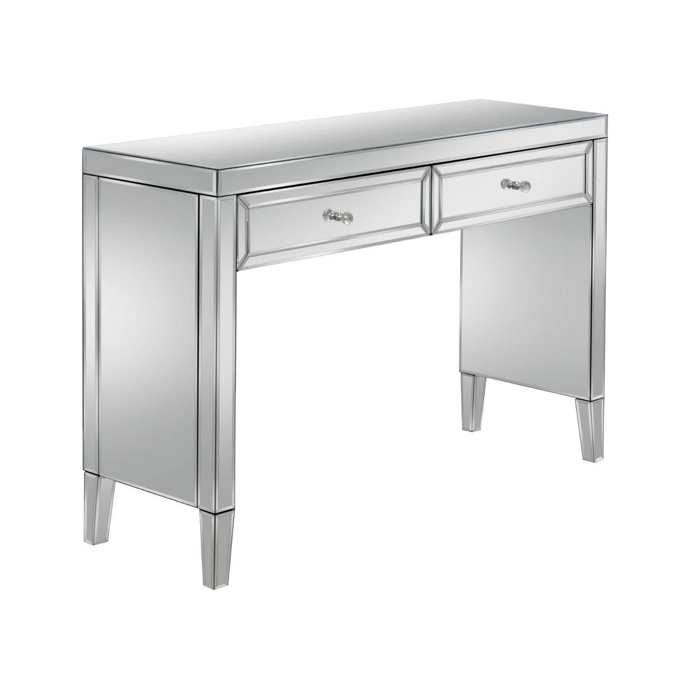 Valencia 2 Drawer Mirrored Glass Dressing Table - UK Online Furniture