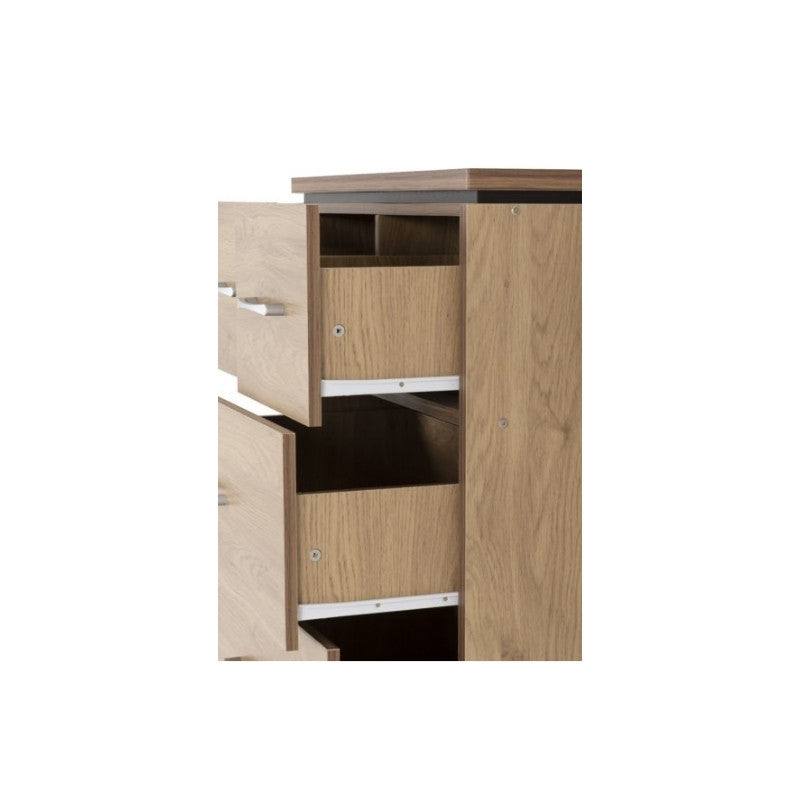 Charles 3+2 Drawer Chest (Brown, White) - UK Online Furniture