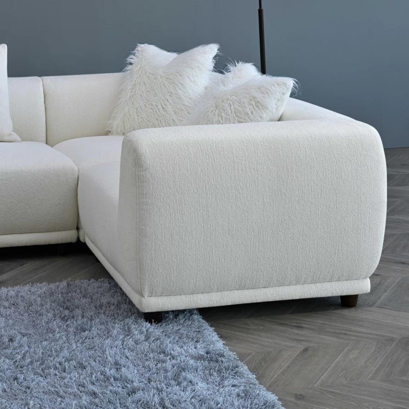 Lottie Modular Corner Sofa in Cream White - UK Online Furniture