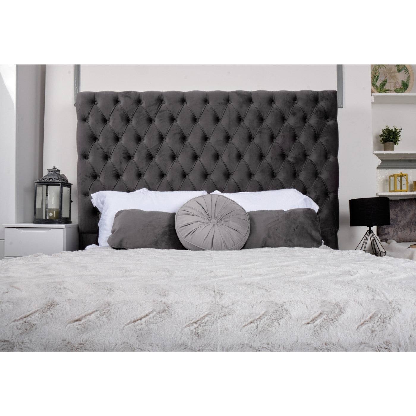 Ambassador Bed - Velvet Fabric Ottoman Bed Frame - UK Online Furniture
