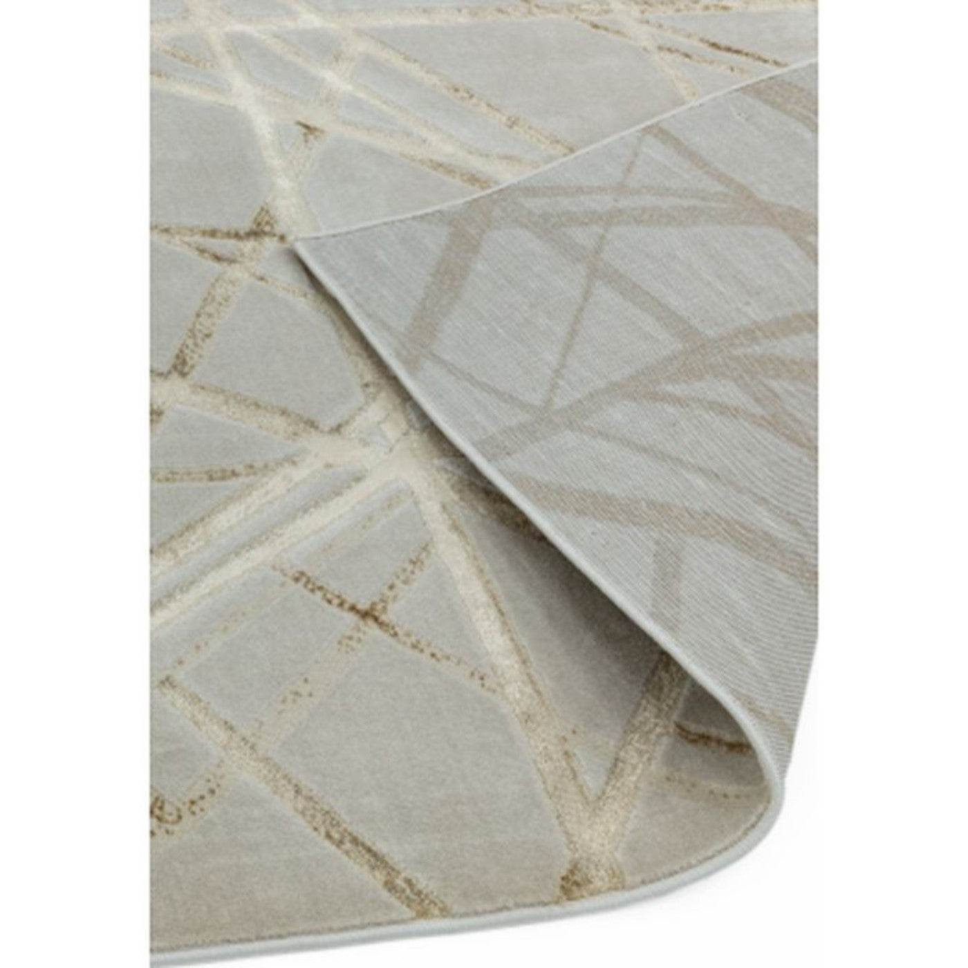 Aurora Mica Cream & Gold Rug - Abstract & Geometric - UK Online Furniture