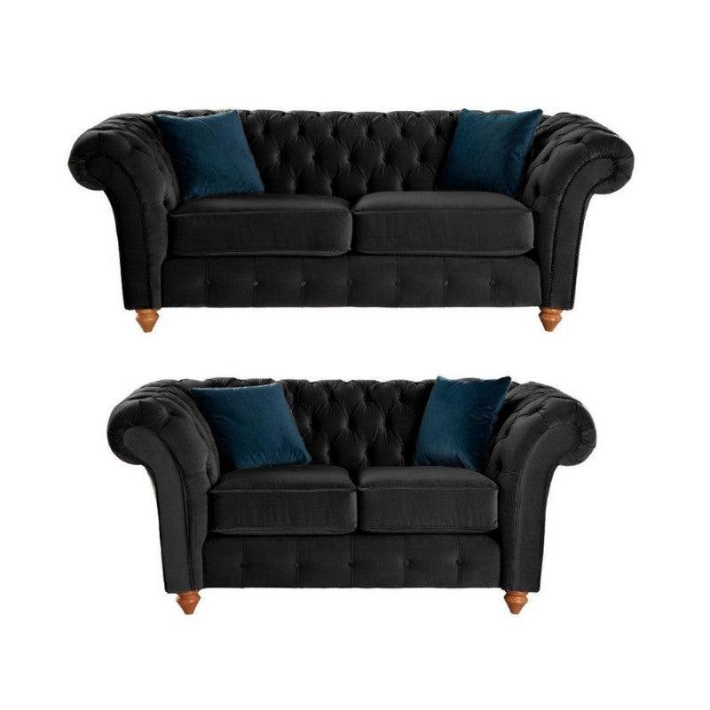 Bespoke Winchester Chesterfield 3+2 Sofa Set - Blue, Grey, Silver, Black, Green, Mustard - UK Online Furniture